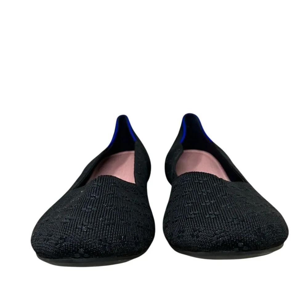 Rothy’s‎ Black Knit Round-Toe Flats | Womens 11.5 | Chic Dressy Slip-On